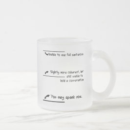 Jämna mätningar för koffein frostad glasmugg