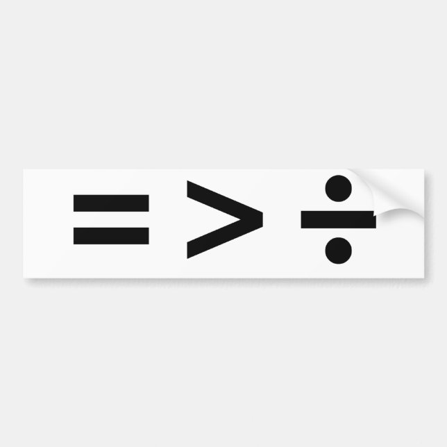 JÄMSTÄLLDHET ÄR MER UNDERBAR ÄN UPPDELNING - .PNG BILDEKAL (Framsidan)