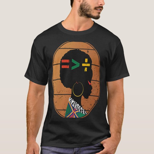 Jämställdhet är Underbarare än Division Black Hist T Shirt (Framsida)