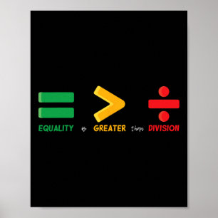 Jämställdhet är Underbarare än division Math Black Poster