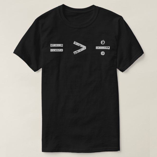 Jämställdhet är Underbarare än division Math-symbo T Shirt (Design framsida)