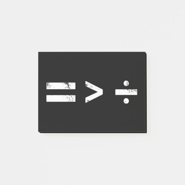 Jämställdhet är Underbarare än DivisionSocial Just Post-it Block (Framsida)