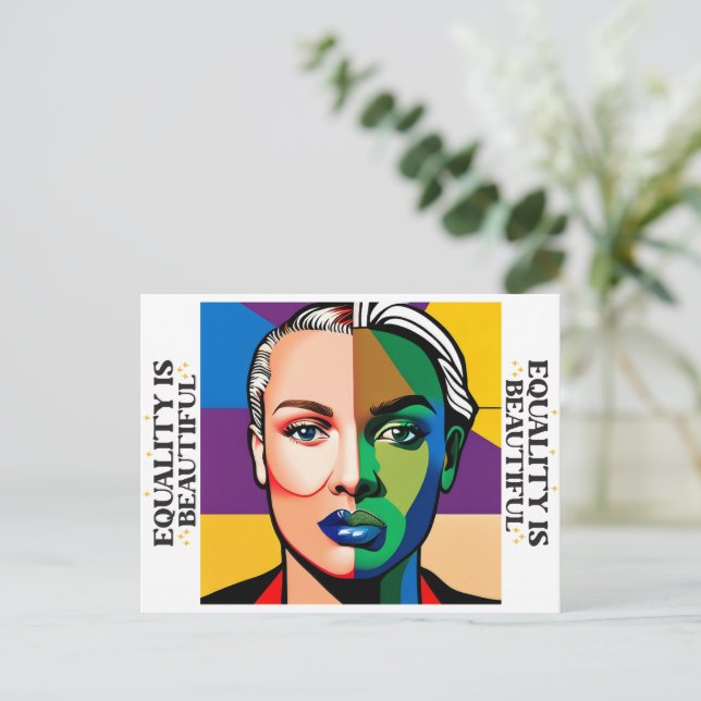 Jämställdhet är vackert vykort (Stående Fram)