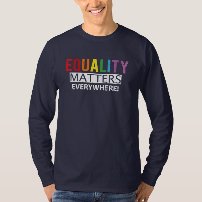 Jämställdhet är viktigt HBTQ Pride Marsch Pappa Ny T Shirt (Framsida)