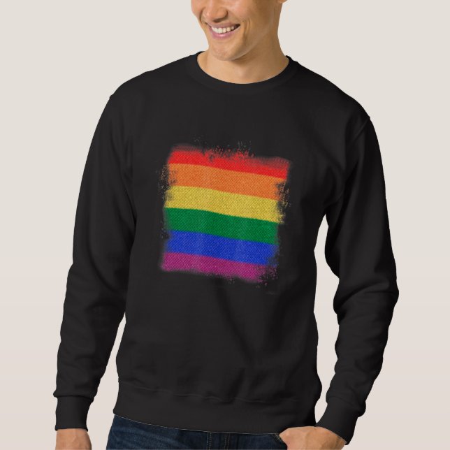 Jämställdhet Färg för Pridets medvetenhet om homos Lång Ärmad Tröja (Framsida)
