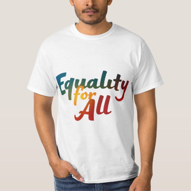 Jämställdhet för all flerfärgad typografi. t shirt (Framsida)
