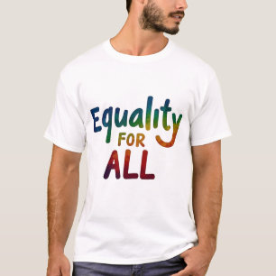 Jämställdhet för all multifärgad inspirationell de t shirt