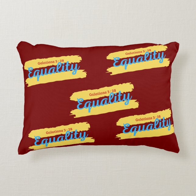 Jämställdhet ( Galatianer 3:28 ) Pillow Prydnadskudde (Framsidan)