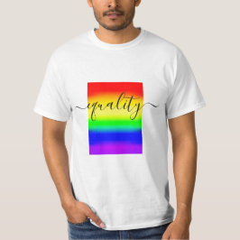 Jämställdhet - HBT-Pridet Flagga Ombre-övertoning T Shirt