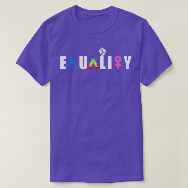 Jämställdhet HBT Q Gay pride Flagga Proud Ally Rai T Shirt (Design framsida)