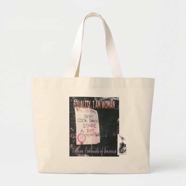 JÄMSTÄLLDHET I-FÖRMIDDAGKVINNA JUMBO TYGKASSE (Framsidan)