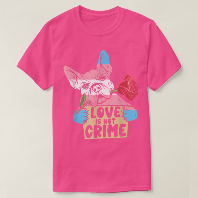 Jämställdhet i Kärlek är inte ett brottsligt Pride T Shirt (Design framsida)