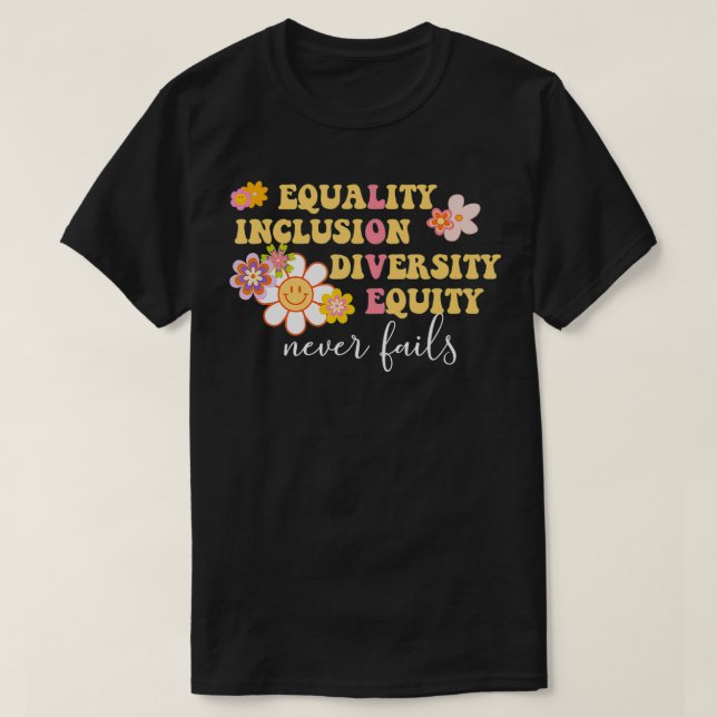 Jämställdhet, integration, mångfald, eget kapital  t shirt (Design framsida)