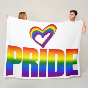 Jämställdhet Kärlek HBT-Gay pride-regnbågstext HBT Fleecefilt