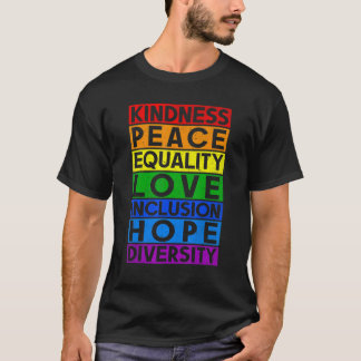 Jämställdhet Kärlek Kindness Peace Gay Lesbisk Rig T Shirt