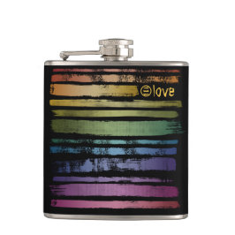 Jämställdhet Kärlek Regnbåge Penseldrag HGBTQ ID65 Fickplunta