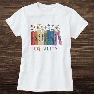 Jämställdhet mellan Bokar och blommor T Shirt