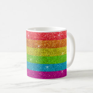 Jämställdhet mellan gay pride Glitter Rainbow Rand Kaffemugg