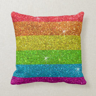 Jämställdhet mellan gay pride Glitter Rainbow Rand Kudde