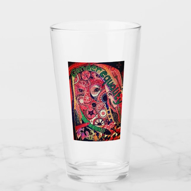 Jämställdhet mellan gender glaskopp (Framsida)