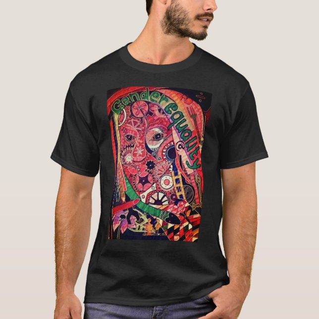 Jämställdhet mellan gender t shirt (Framsida)