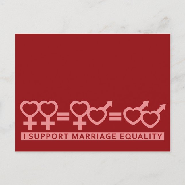 Jämställdhet mellan giftermål och vykort för en an (Framsida)