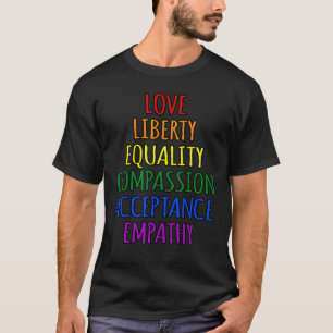 Jämställdhet mellan kärlek Höger Lika Manar Kvinno T Shirt