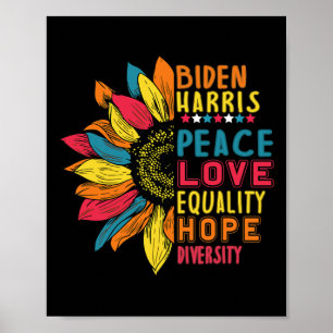 Jämställdhet mellan Kärlek och fred i Harris 2020 Poster