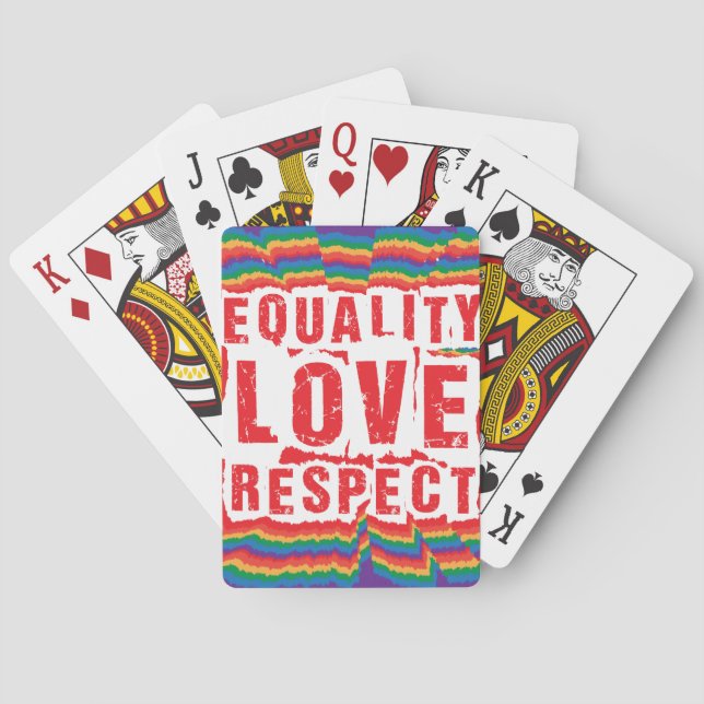 Jämställdhet mellan Kärlek och respekt för Pridet  Casinokort (Baksidan)
