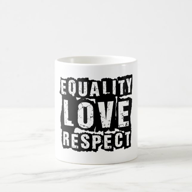 Jämställdhet mellan Kärlek och respekt för Pridet  Kaffemugg (Center)