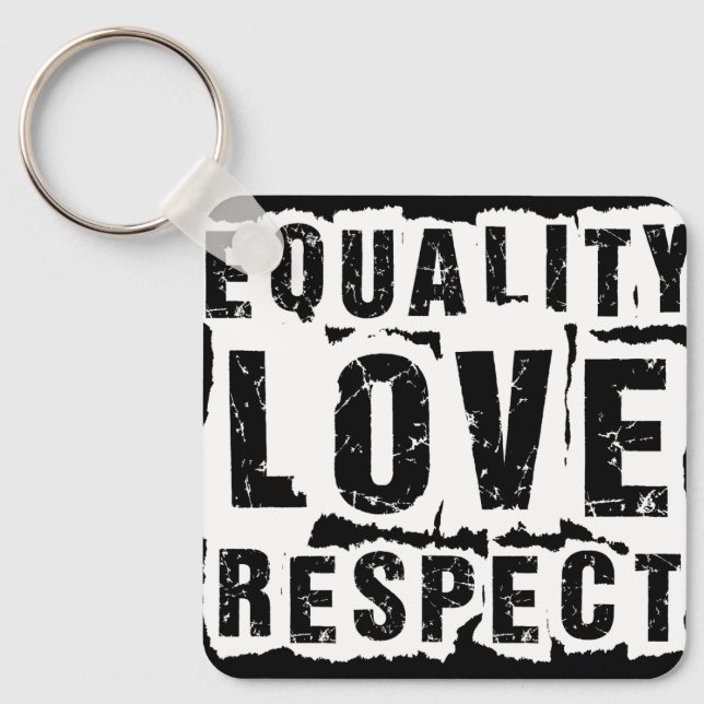 Jämställdhet mellan Kärlek och respekt för Pridet  Nyckelring (Framsida)
