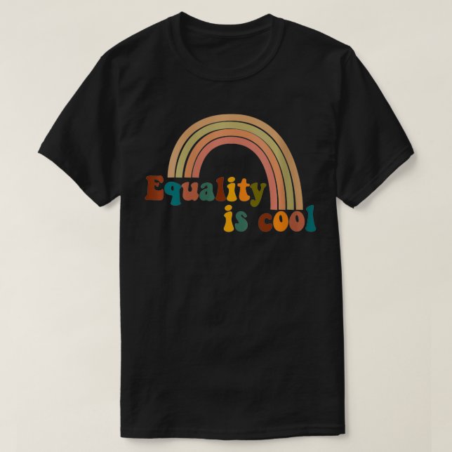 Jämställdhet mellan kvinnor och män Coola Rainbow  T Shirt (Design framsida)