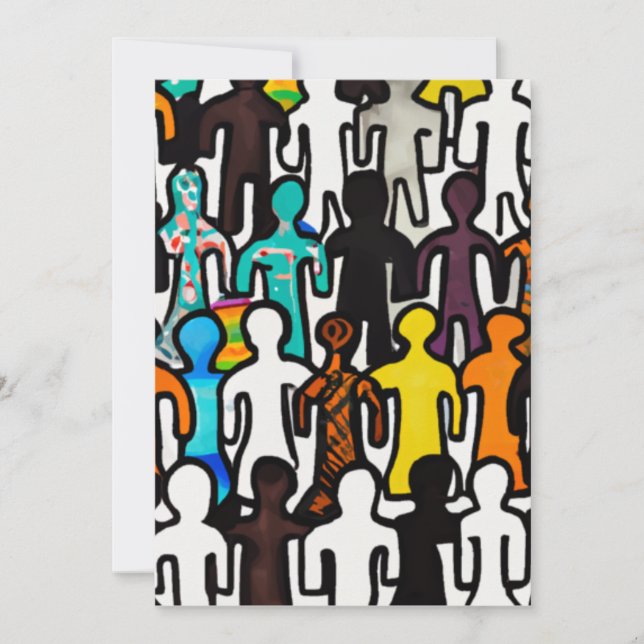 Jämställdhet mellan raserna julkort (Framsida)