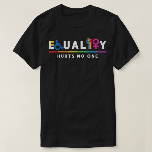 Jämställdhet Ontr ingen likvärdig Höger HBT-person T Shirt (Design framsida)