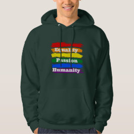 Jämställdhet, passion, mänsklighet hoodie