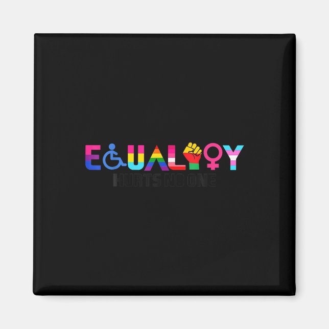 Jämställdhet Pride Regnbåge Hbtq Feminist Funktion Magnet (Framsidan)