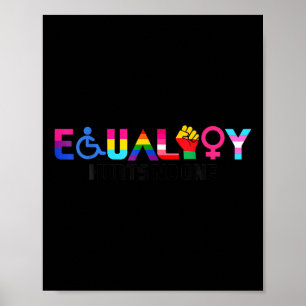 Jämställdhet Pride Regnbåge Hbtq Feminist Funktion Poster