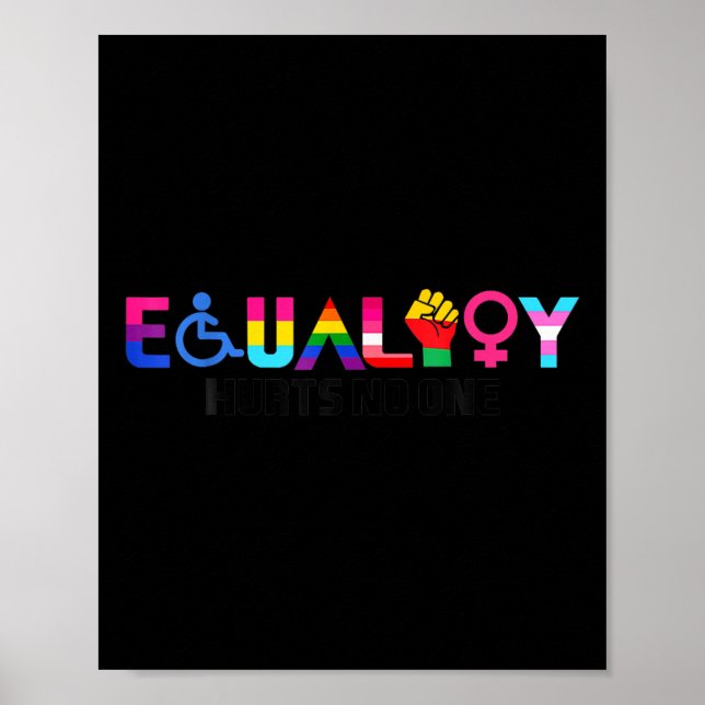 Jämställdhet Pride Regnbåge Hbtq Feminist Funktion Poster (Framsidan)