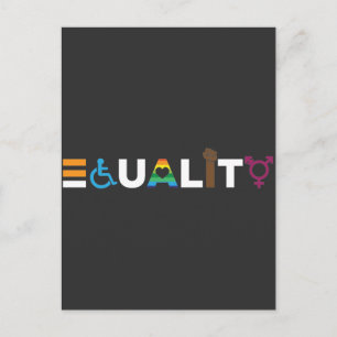 Jämställdhet - Pridet för lika Höger för HBT-perso Vykort