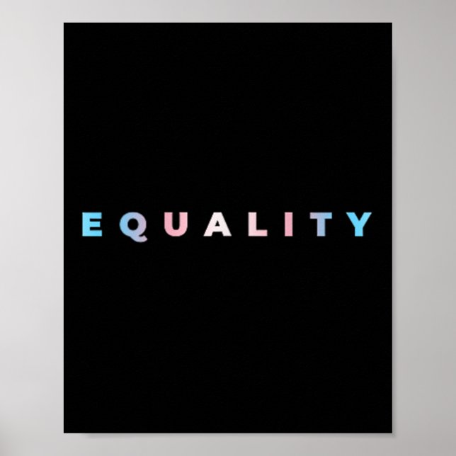 Jämställdhet Subtil Trans Pride Flagga Transperson Poster (Framsidan)