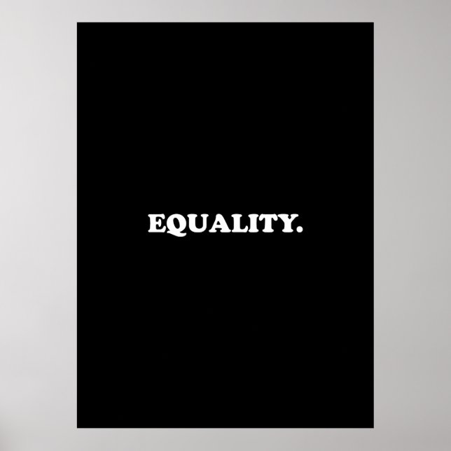 "Jämställdhet" svart Poster (Framsidan)