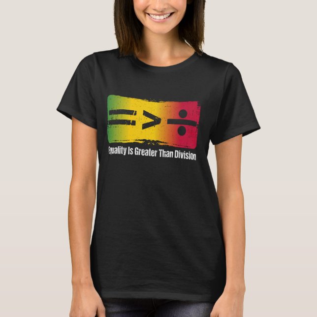 Jämställdheten är Underbarare än Division Black Hi T Shirt (Framsida)