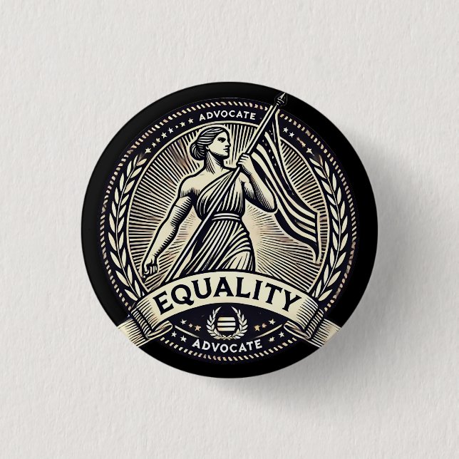 Jämställdhetsförespråkare Justice Button Knapp (Framsida)