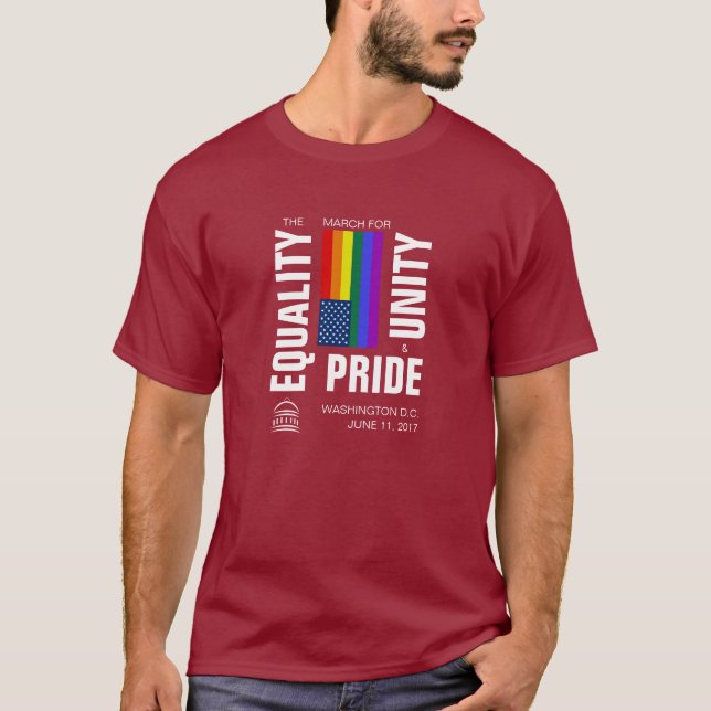 Jämställdhetsmarschen för enighet och Pride Tee (l (Framsida)