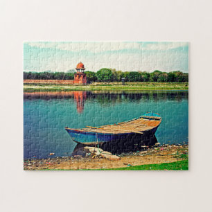 Jamunafloden Yamuna Agra Indien. Pussel