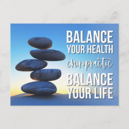 Jämvikta din hälsa & livs kiropraktik påminnelse vykort