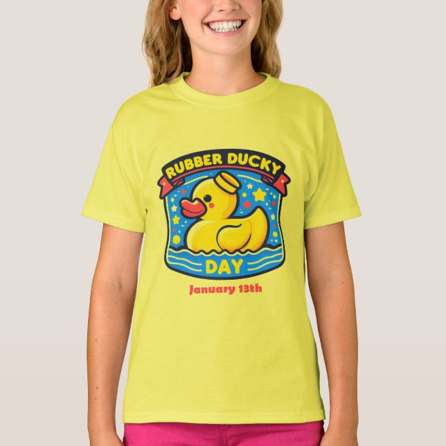 Jan 13:e - Rubber Ducky Day T Shirt (Framsida)