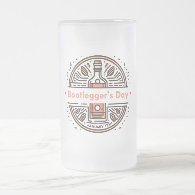Jan 17:e Bootlegger-dagen Frostat Ölglas (Center)