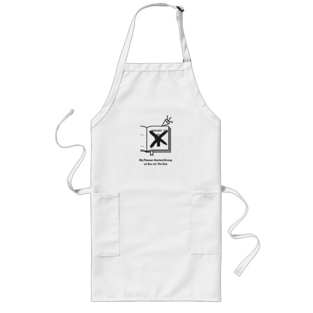 Jan 1st Apron| Sarcastic New Year's Resolution Långt Förkläde (Framsidan)