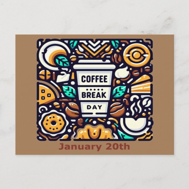 Jan 20:e - Kaffesbrödsdagen Vykort (Framsida)